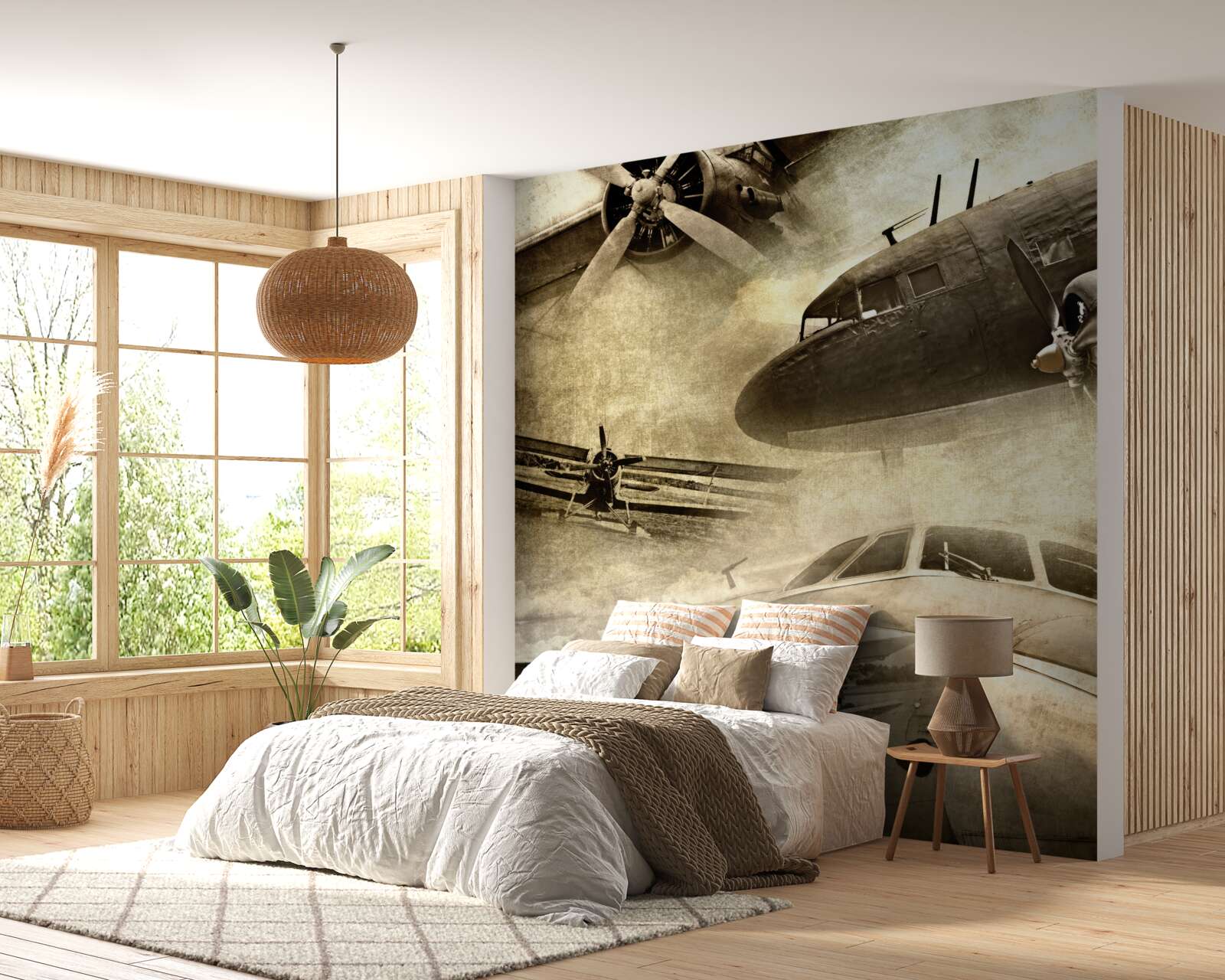 Papier peint aéronefs représentés