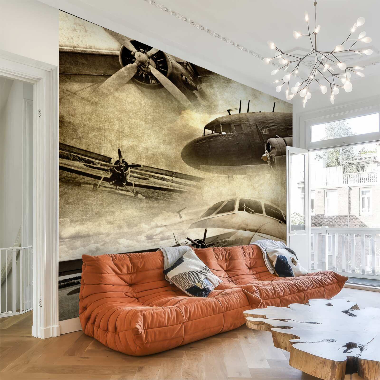 Papier peint aéronefs représentés