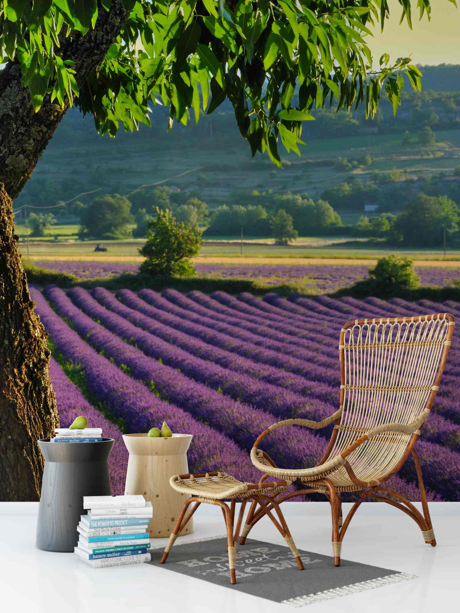 Papier peint un champ parfumé de lavande