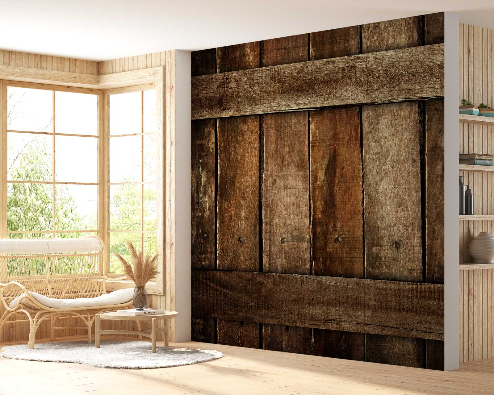 Papier peint planches de clôture en bois