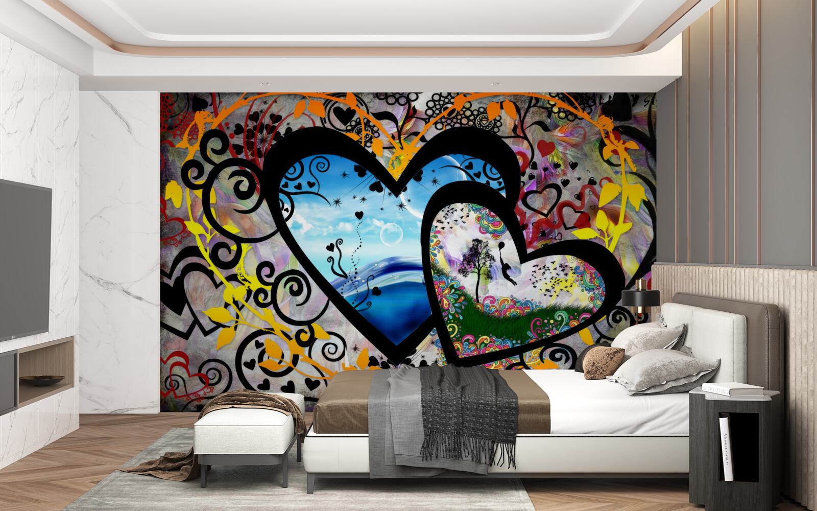 Papier peint deux âmes sombres