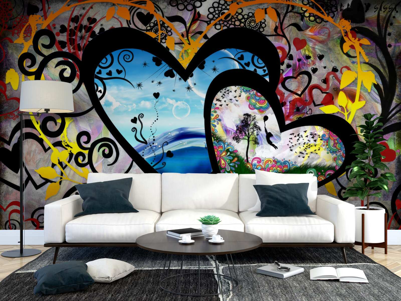 Papier peint deux âmes sombres