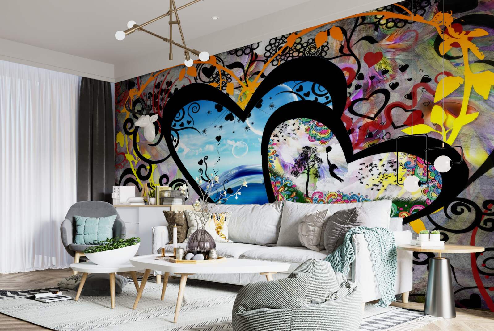 Papier peint deux âmes sombres