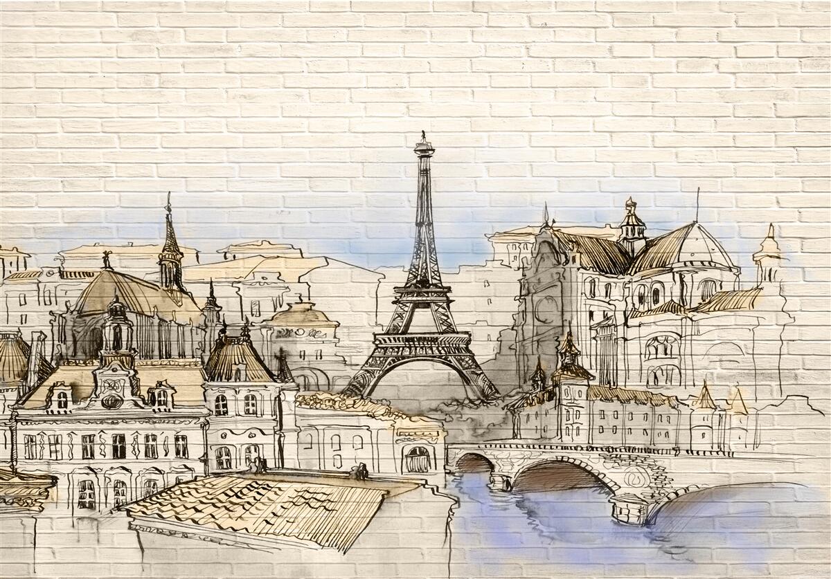 Papier peint les principales attractions touristiques de paris