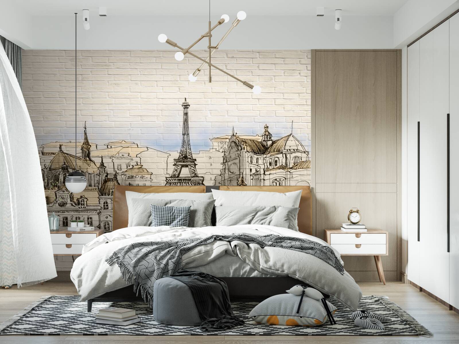 Papier peint les principales attractions touristiques de paris