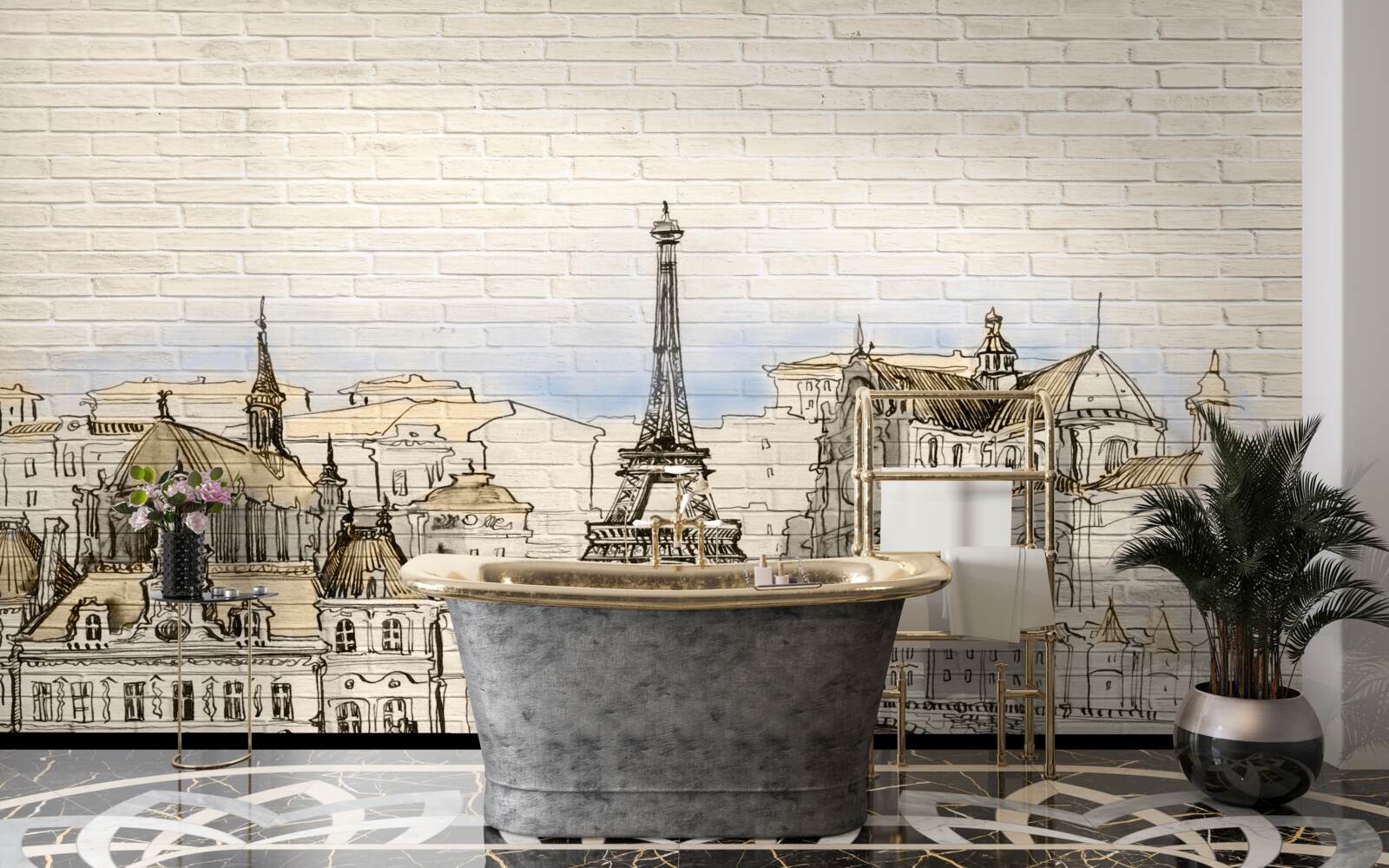 Papier peint les principales attractions touristiques de paris