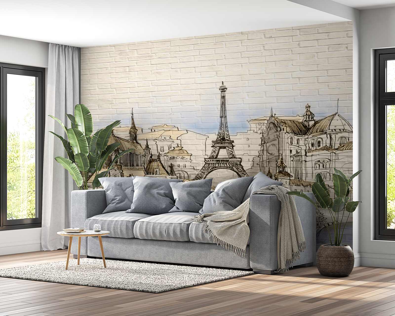 Papier peint les principales attractions touristiques de paris