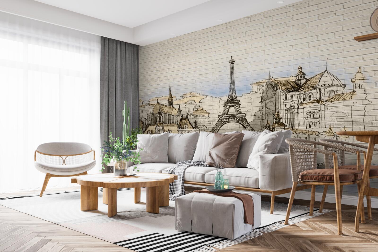 Papier peint les principales attractions touristiques de paris