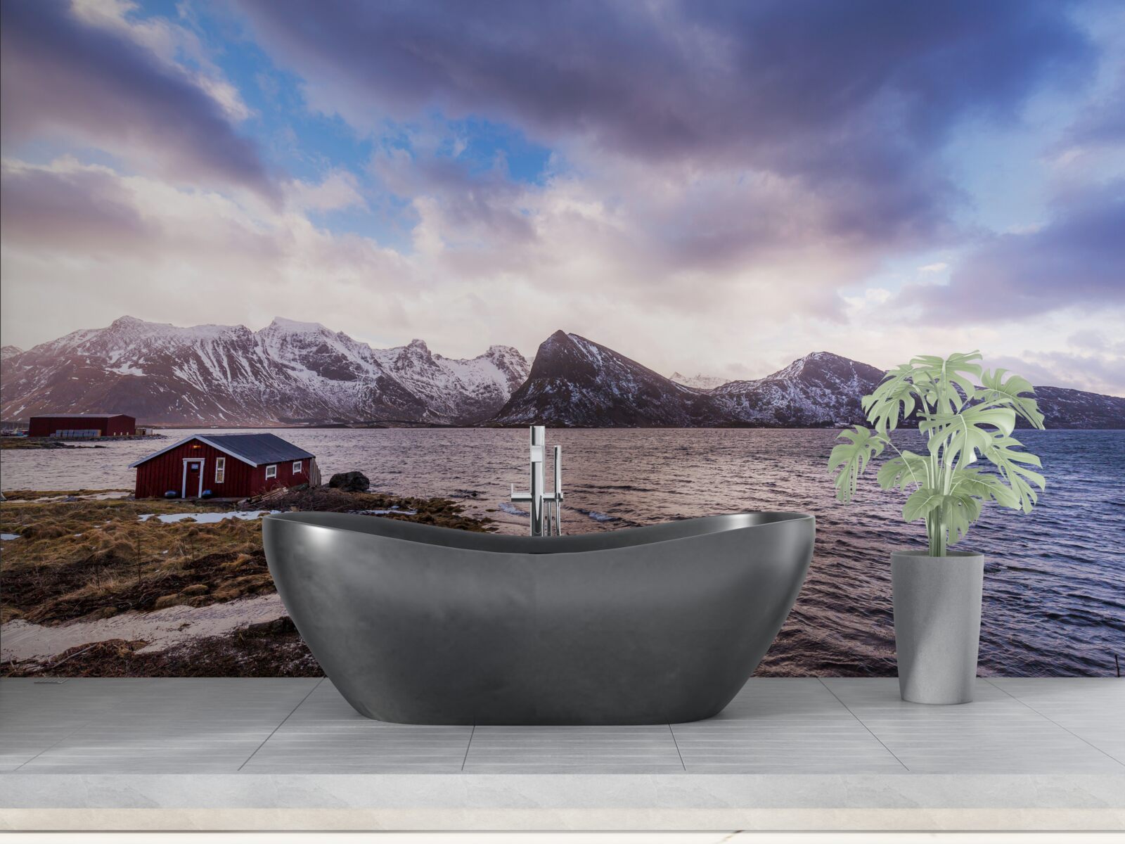 Papier peint ciel, nuages et eau