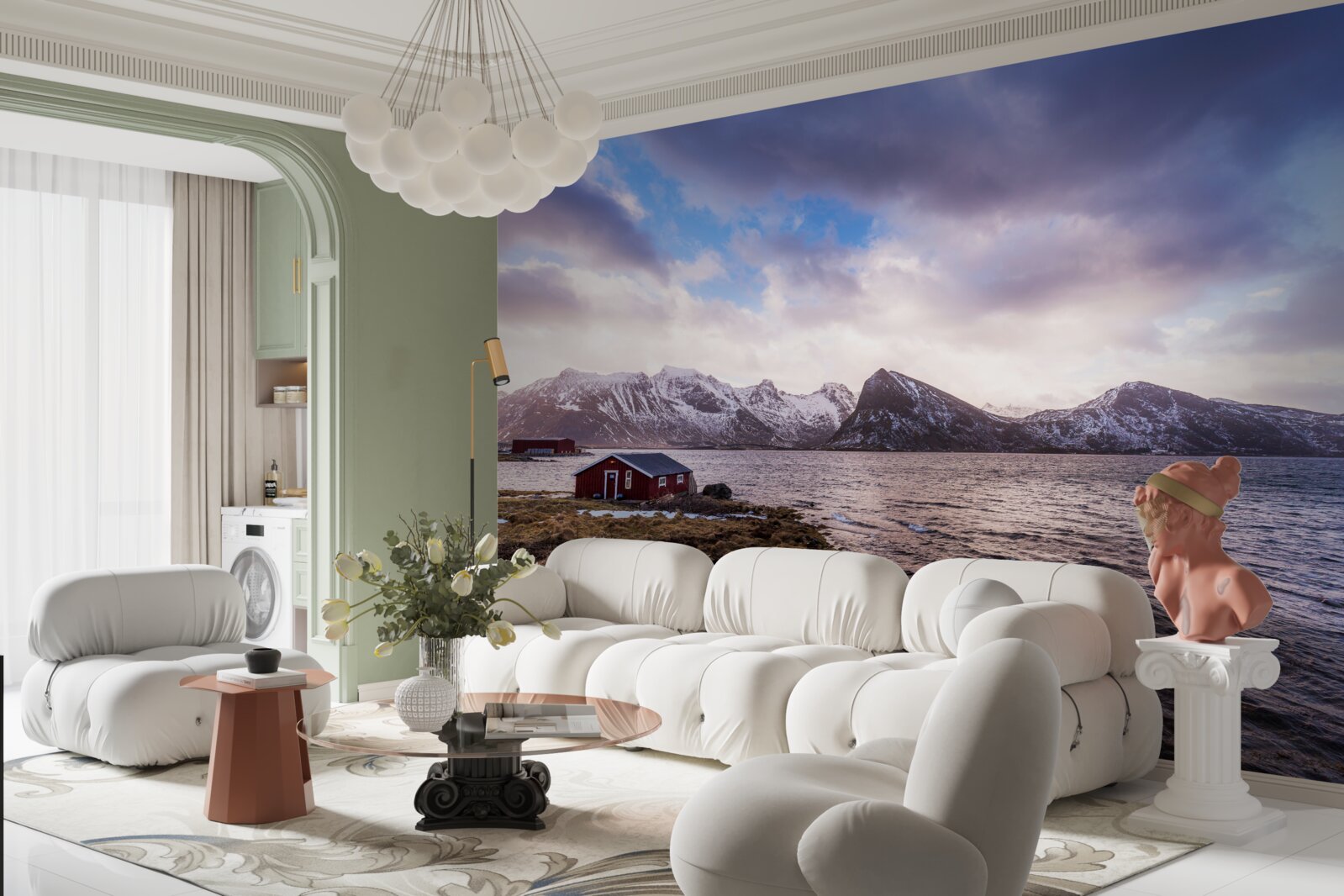 Papier peint ciel, nuages et eau