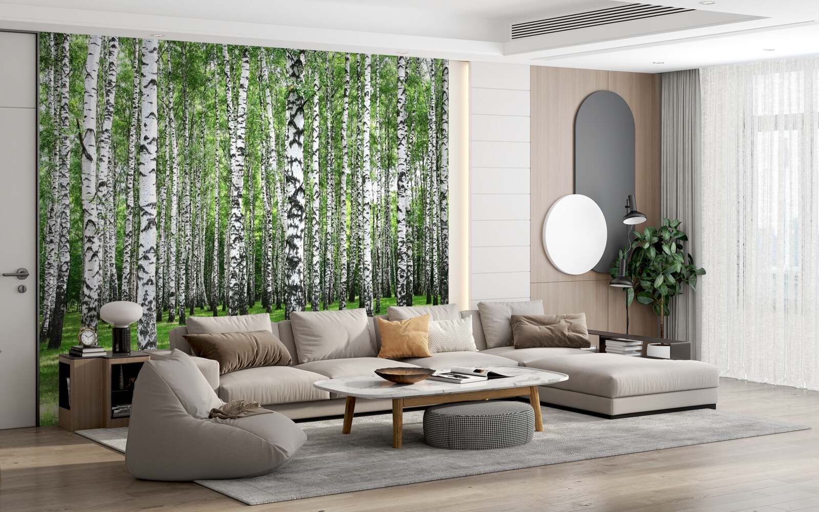 Papier peint vaste birch grove