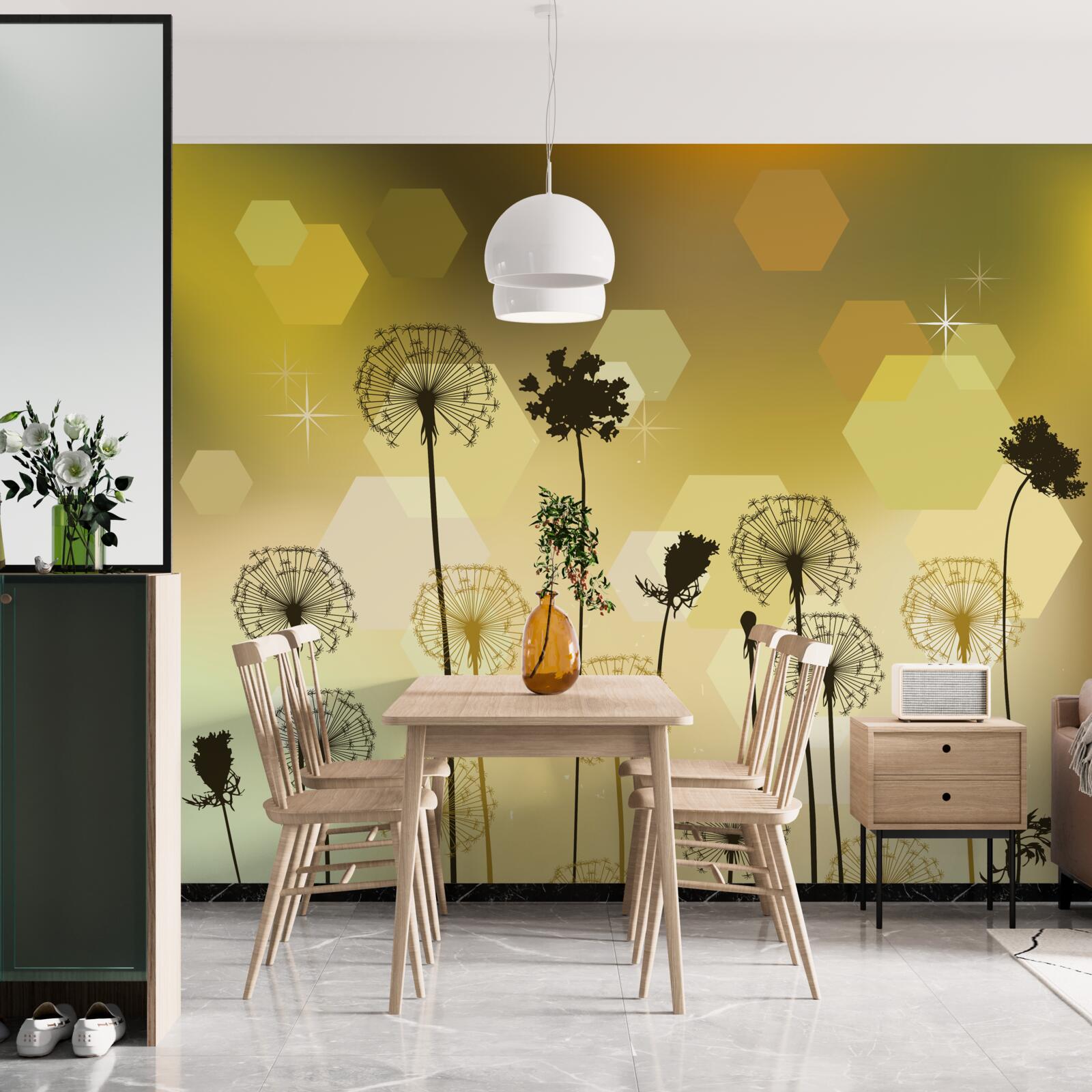 Papier peint étranges plantes peintes