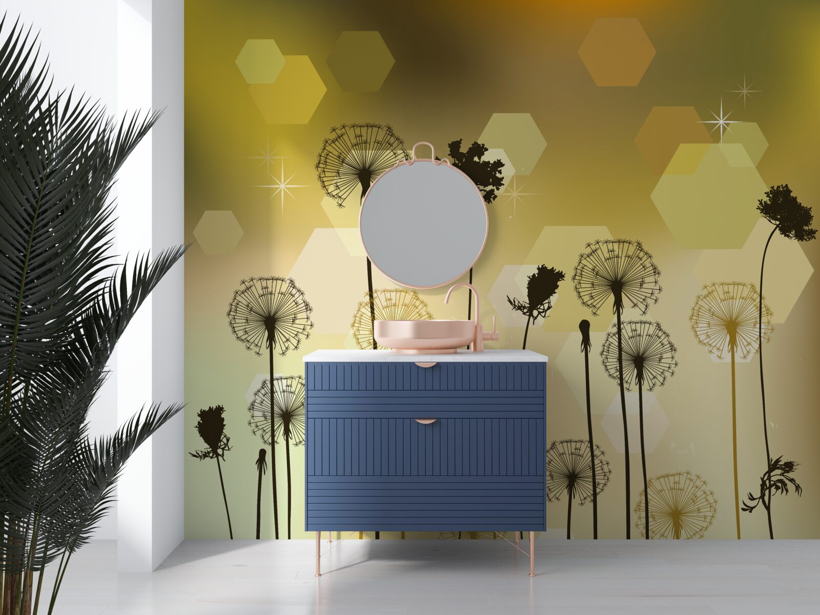 Papier peint étranges plantes peintes