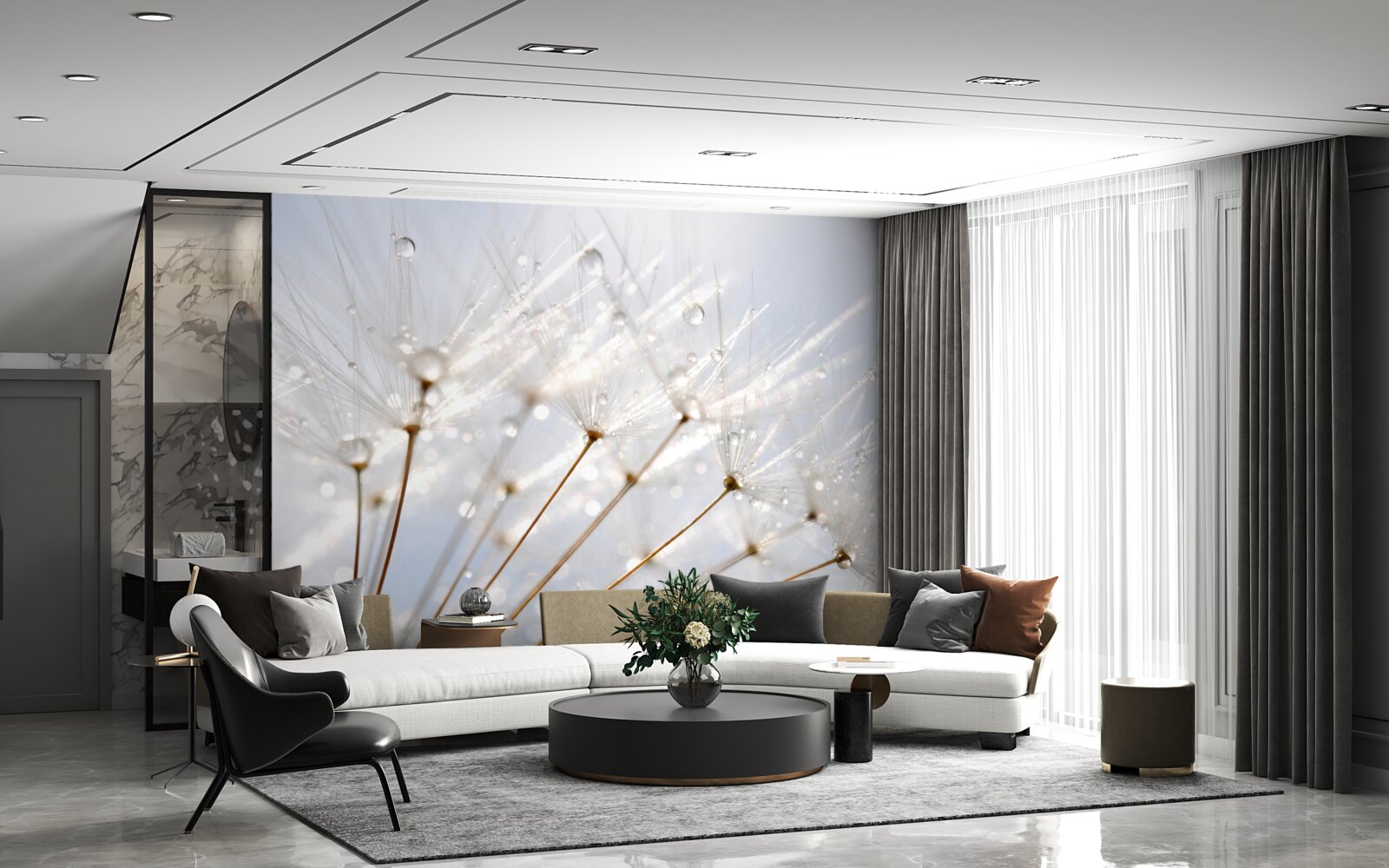 Papier peint photo en gros plan de la plante