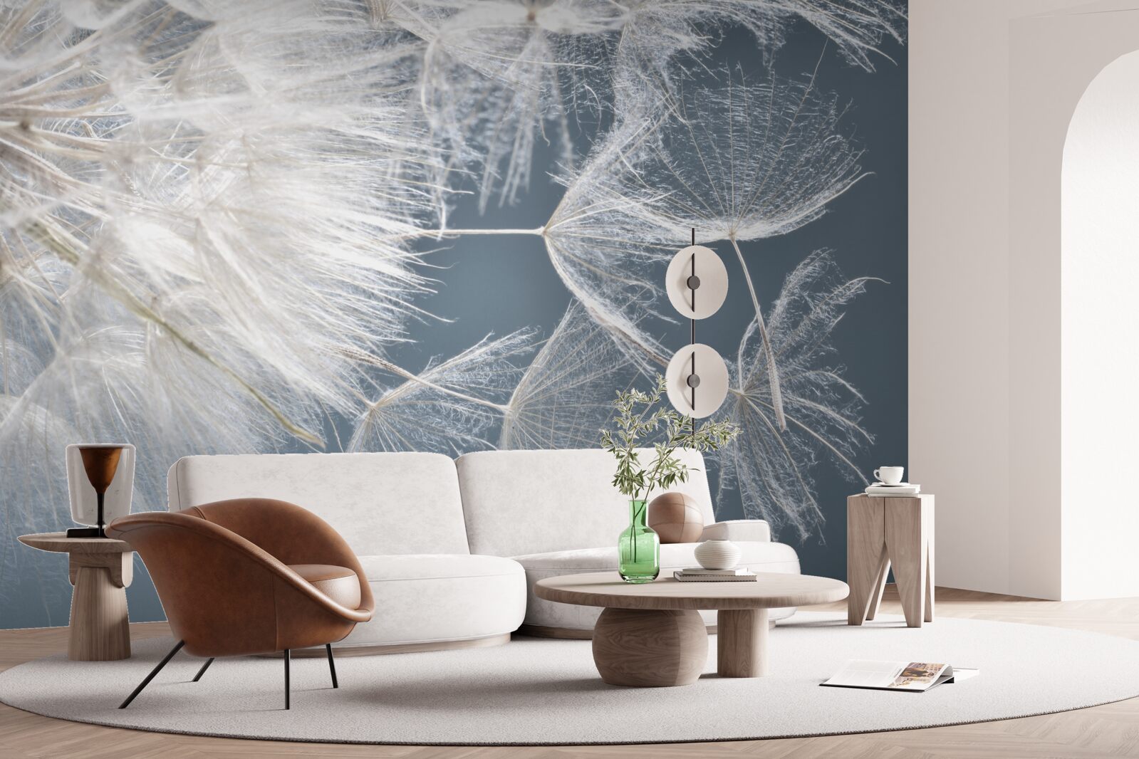 Papier peint macrophotographie de pissenlits