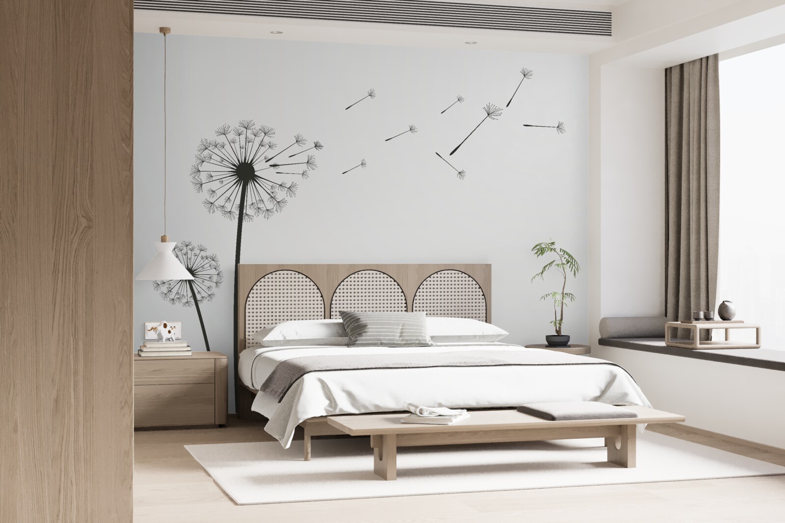 Papier peint l'asclépiade tombée s'envole