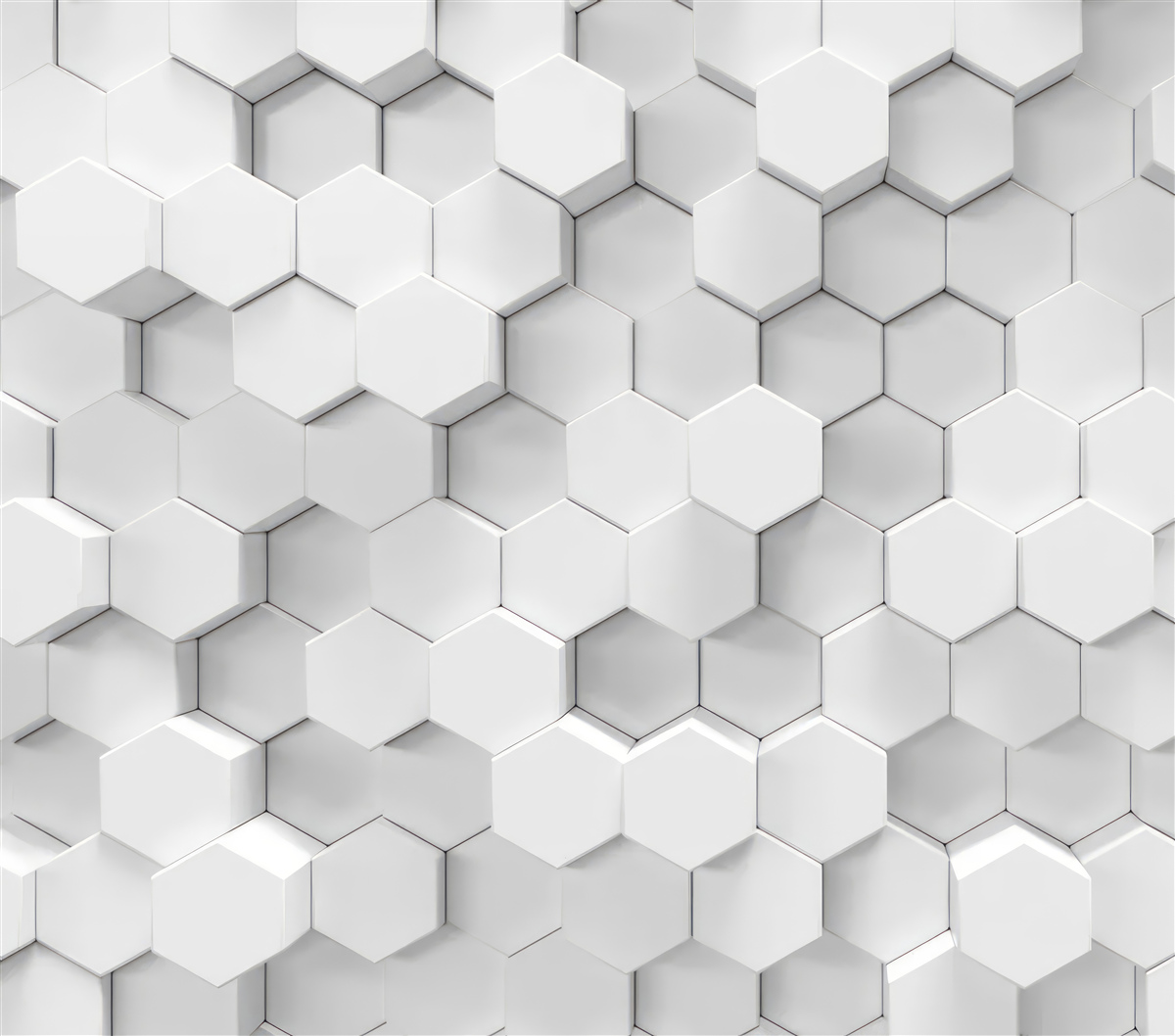 Papier peint de nombreux hexagones blancs