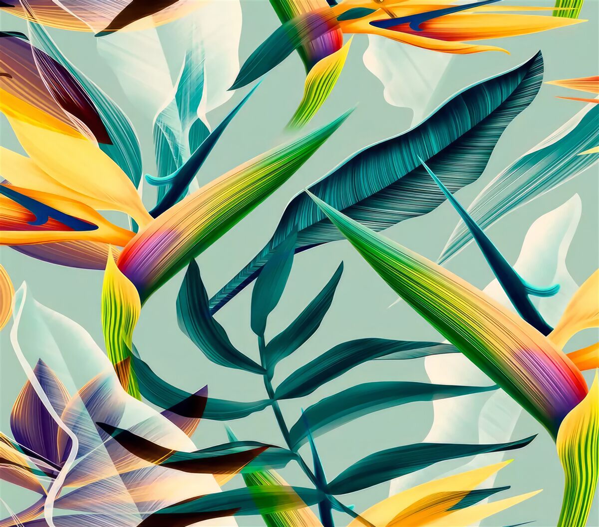 Papier peint gros plan de plantes de différentes couleurs