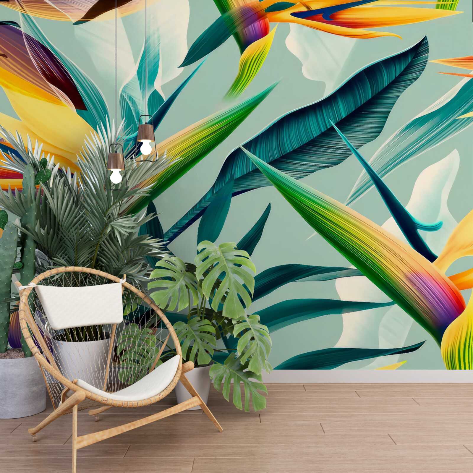 Papier peint gros plan de plantes de différentes couleurs