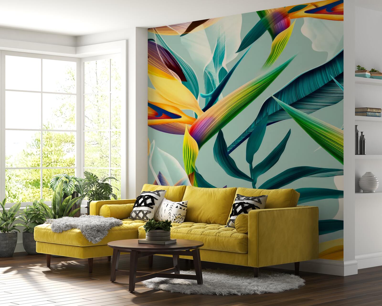 Papier peint gros plan de plantes de différentes couleurs