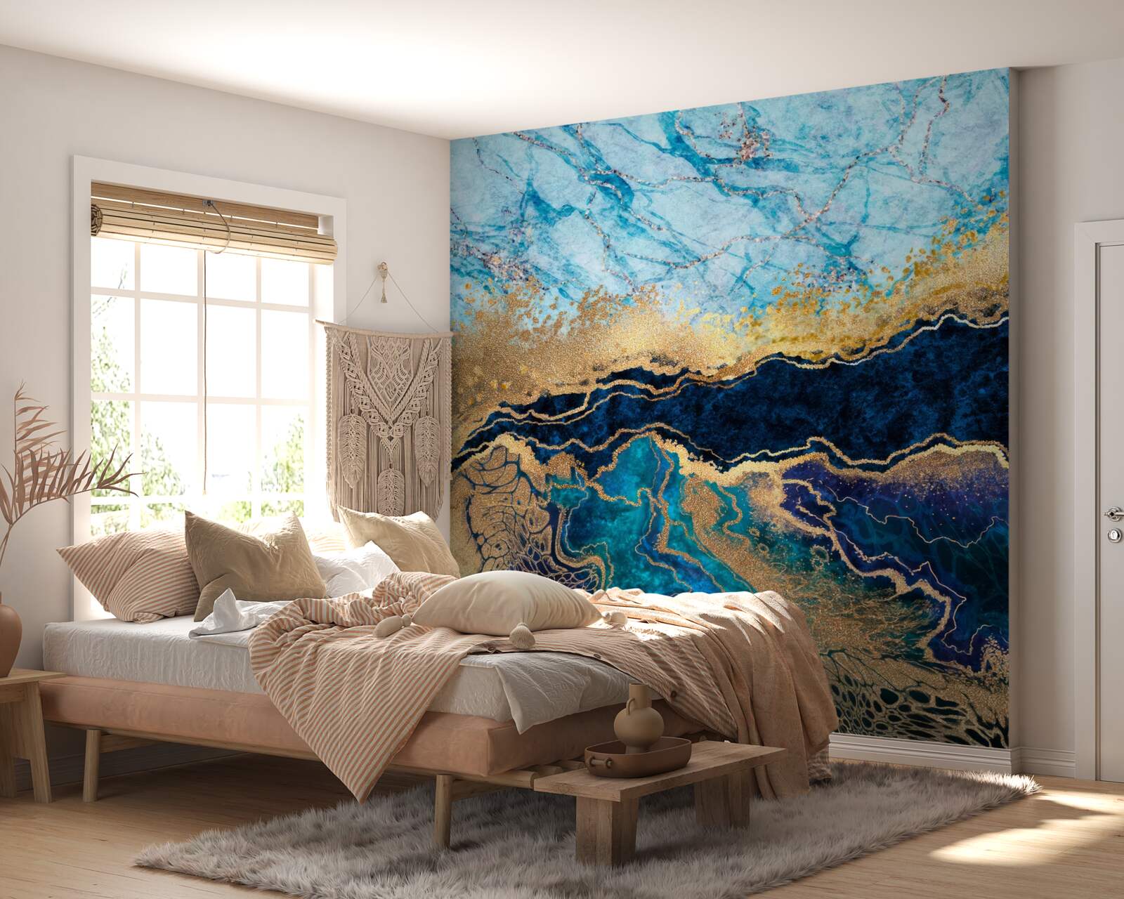 Papier peint fond avec des motifs marbrés dans des couleurs vives