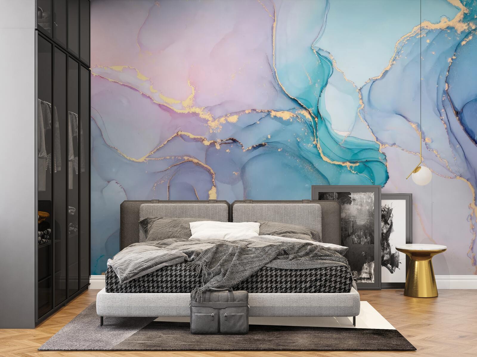 Papier peint fond de marbre aux couleurs pastel