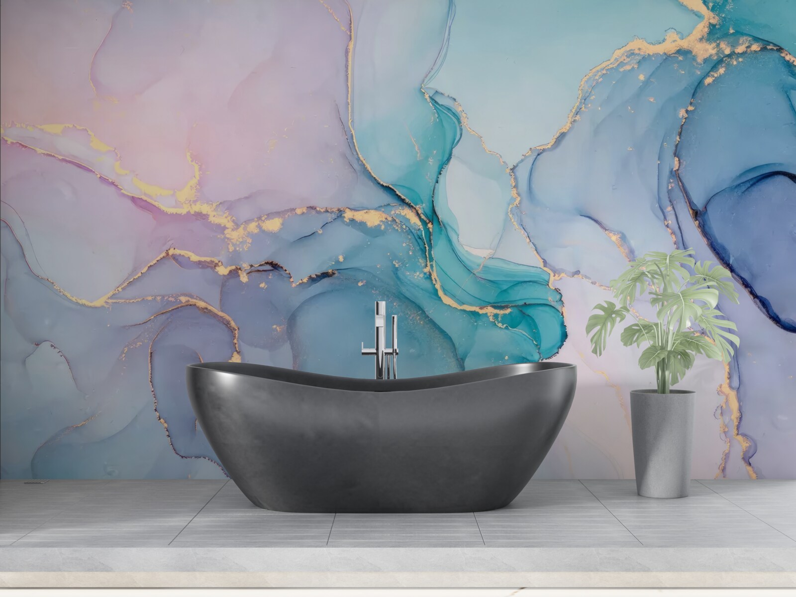 Papier peint fond de marbre aux couleurs pastel