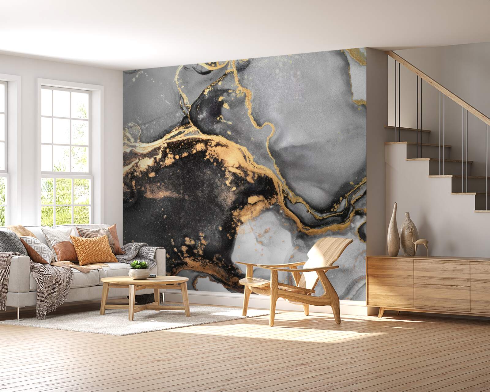 Papier peint fond de marbre foncé