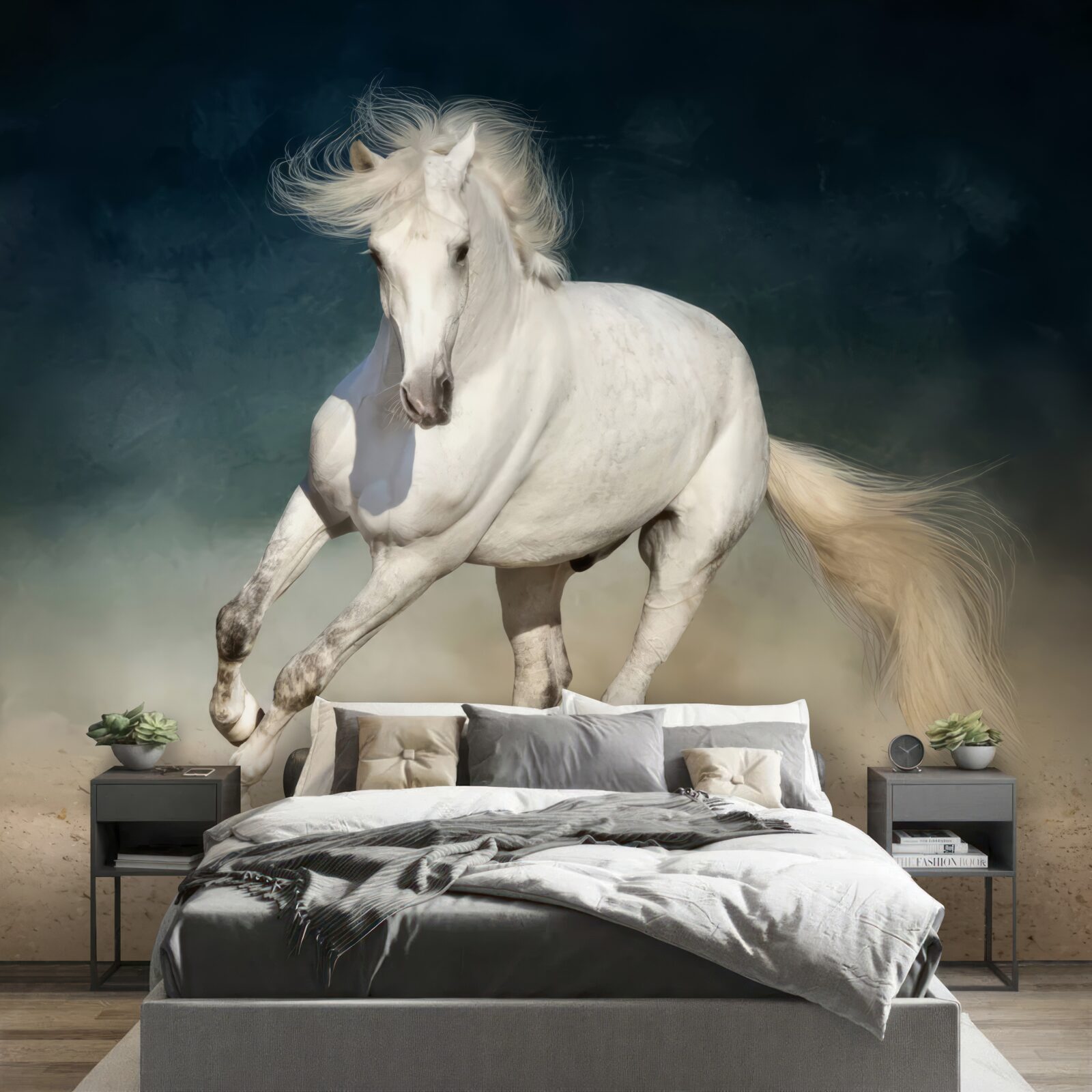 Papier peint piste du cheval blanc