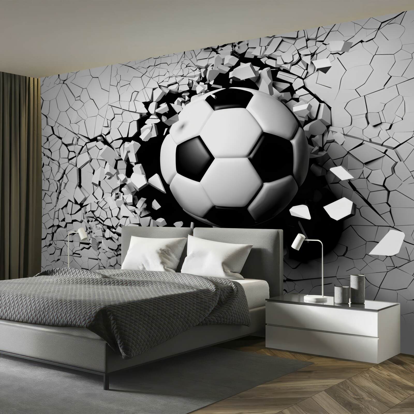 Papier peint le football franchit la barrière