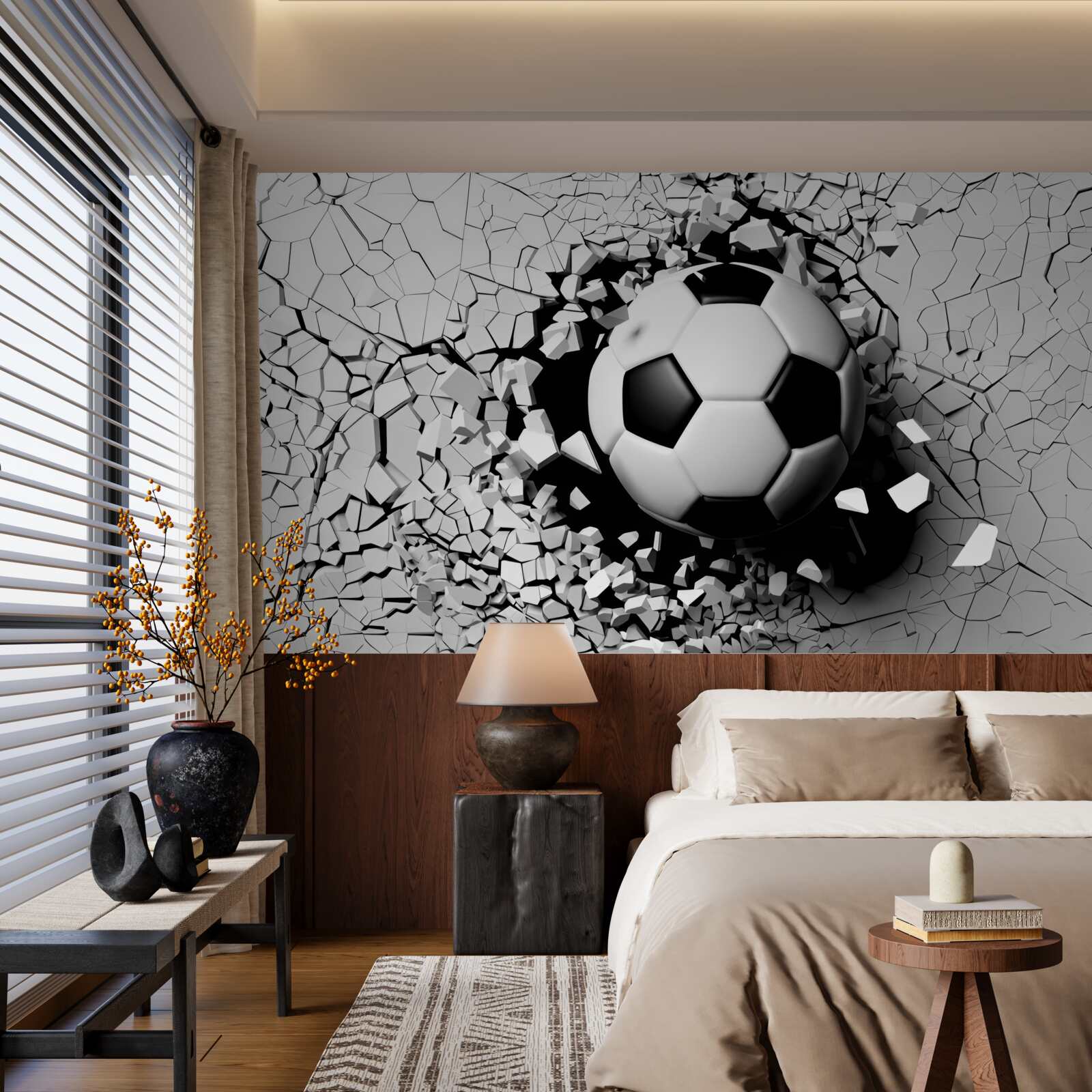 Papier peint le football franchit la barrière