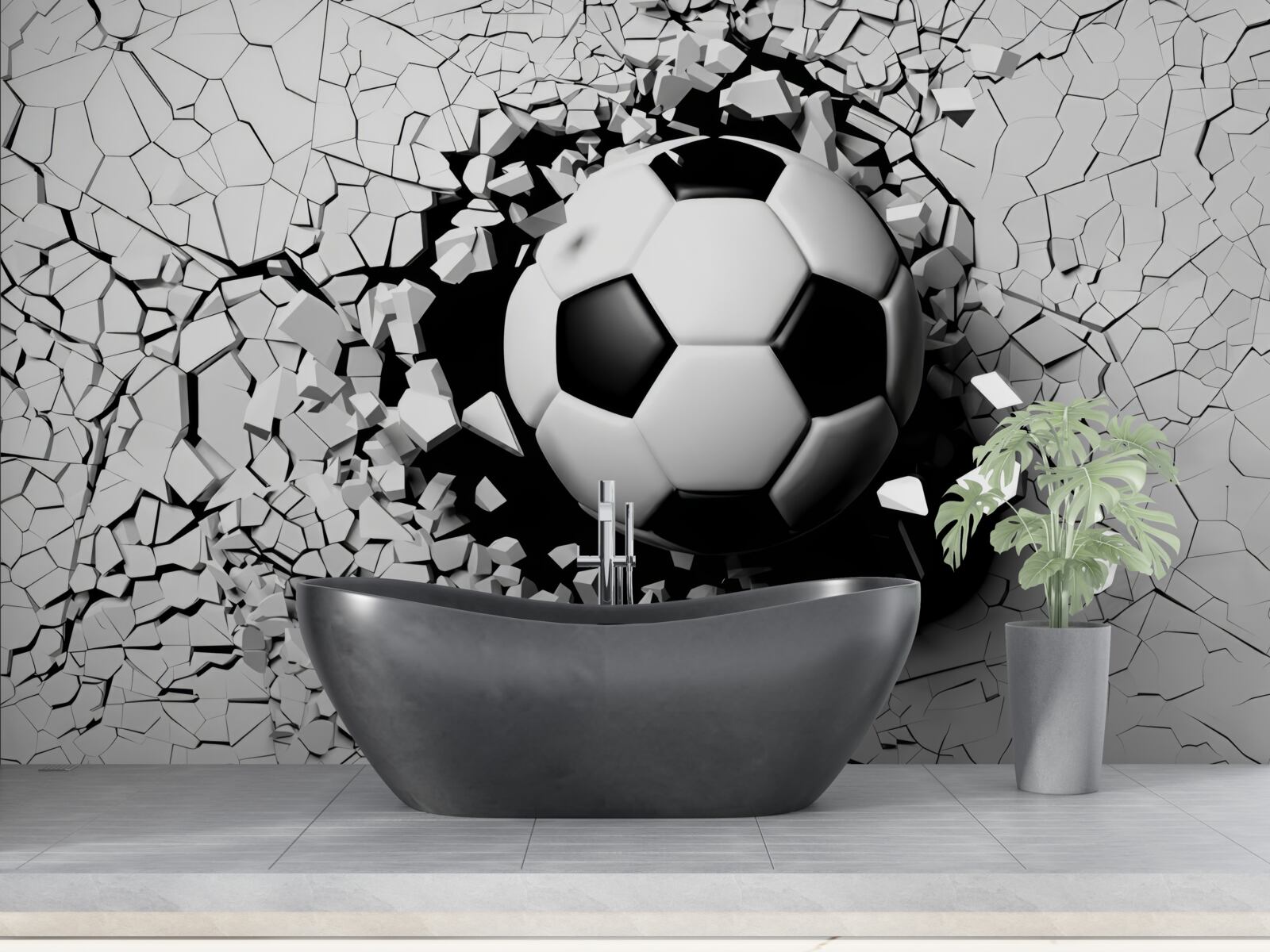 Papier peint le football franchit la barrière