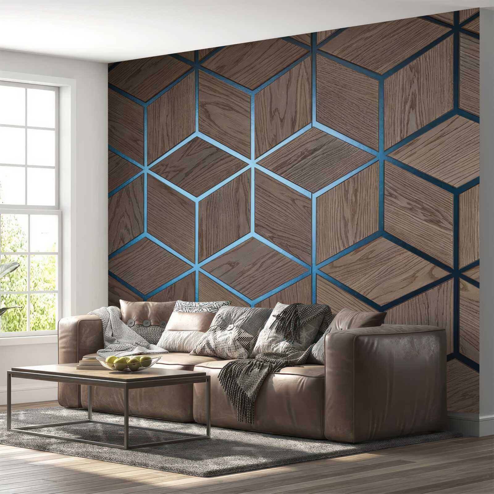 Papier peint fond avec motif de parquet