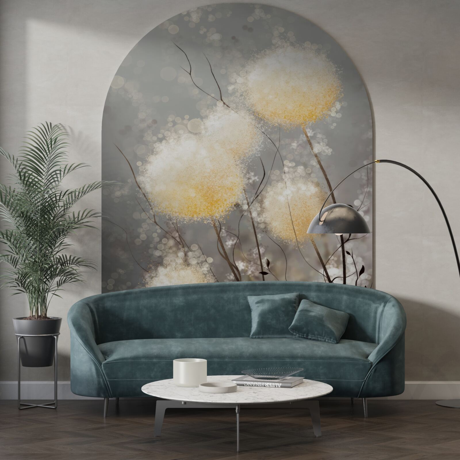 Papier peint plante unique