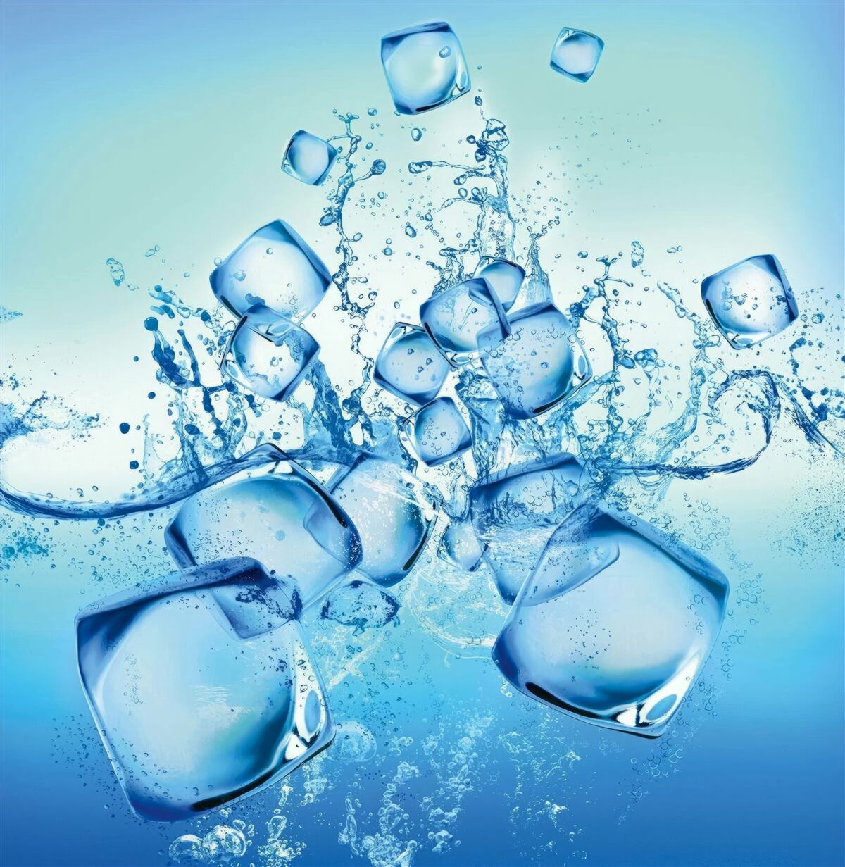 Papier peint glaçons liquides