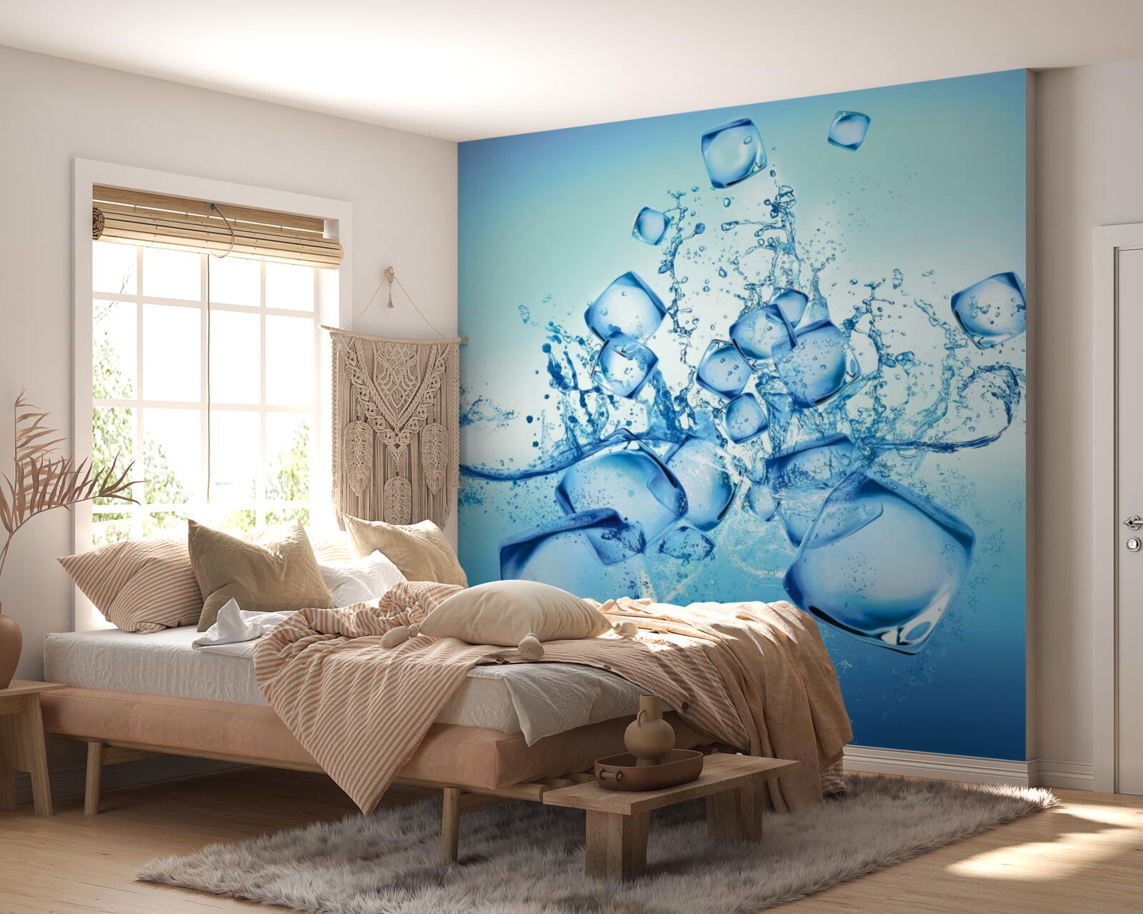 Papier peint glaçons liquides