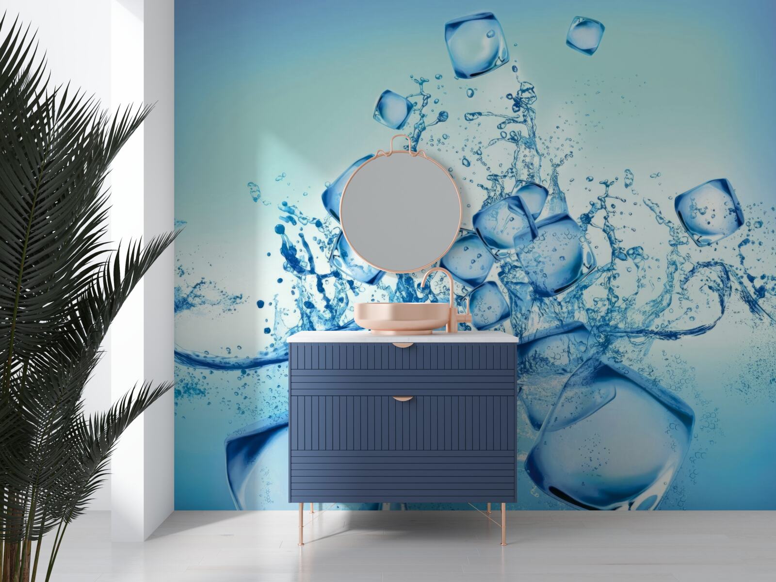 Papier peint glaçons liquides