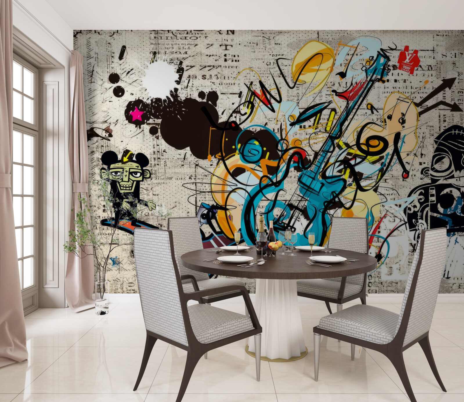 Papier peint peinture murale