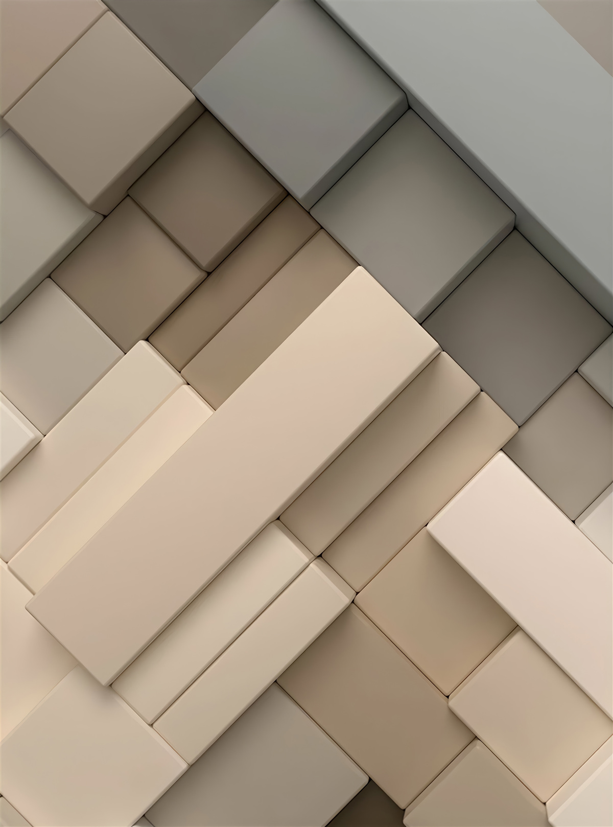 Papier peint des formes géométriques légères et volumineuses