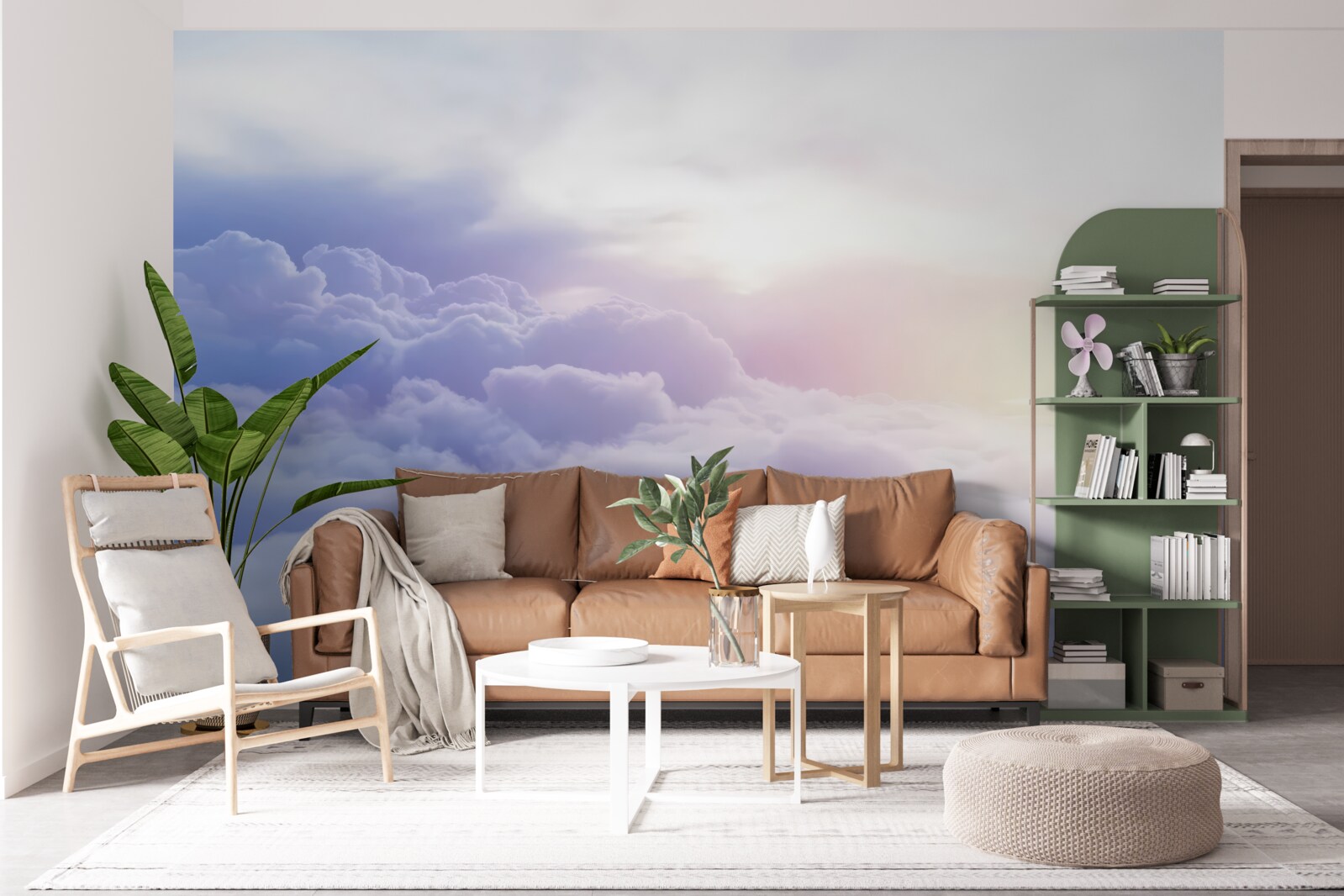 Papier peint nuages épais