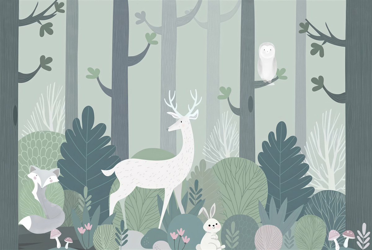 Papier peint animaux dans le maquis sombre