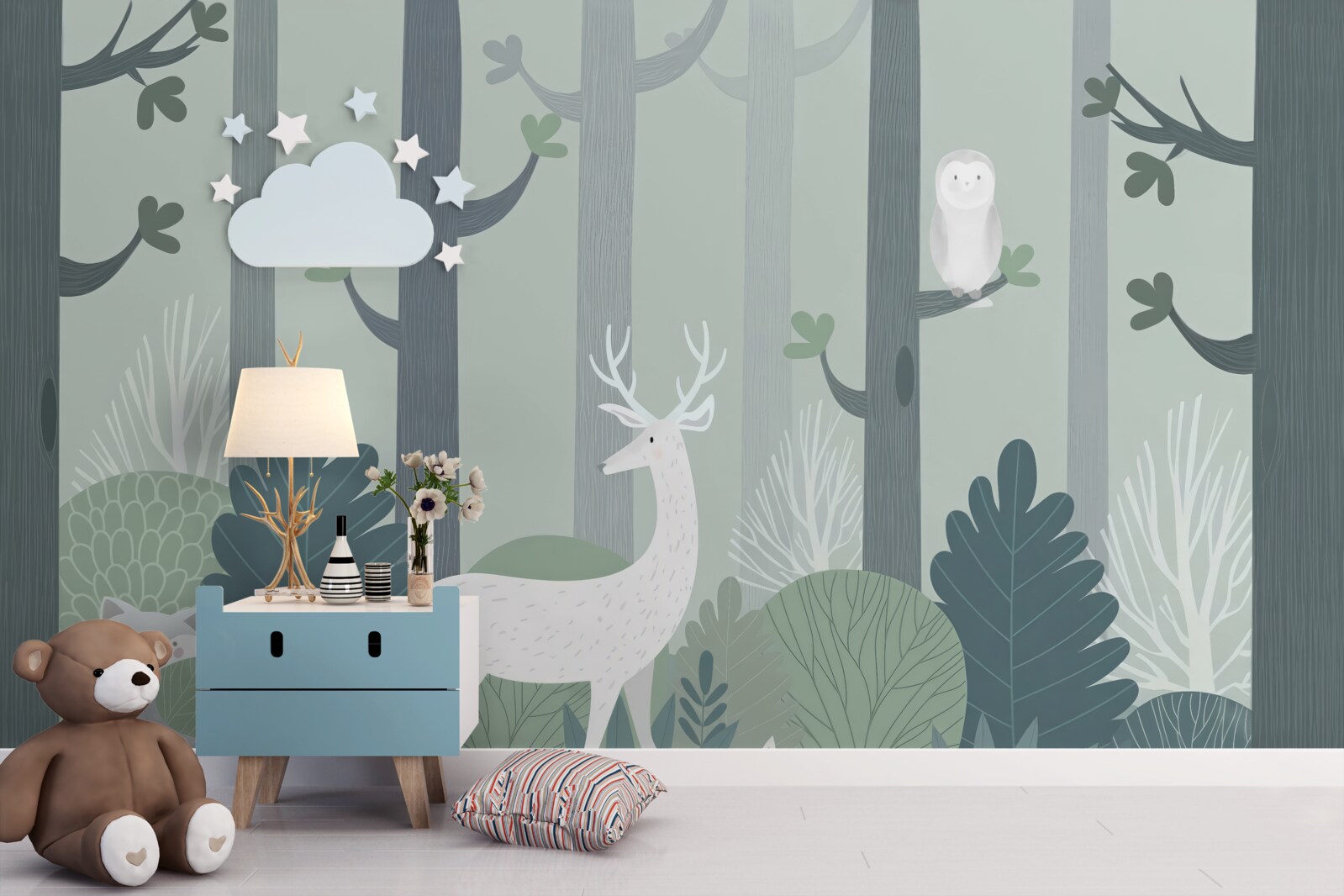 Papier peint animaux dans le maquis sombre