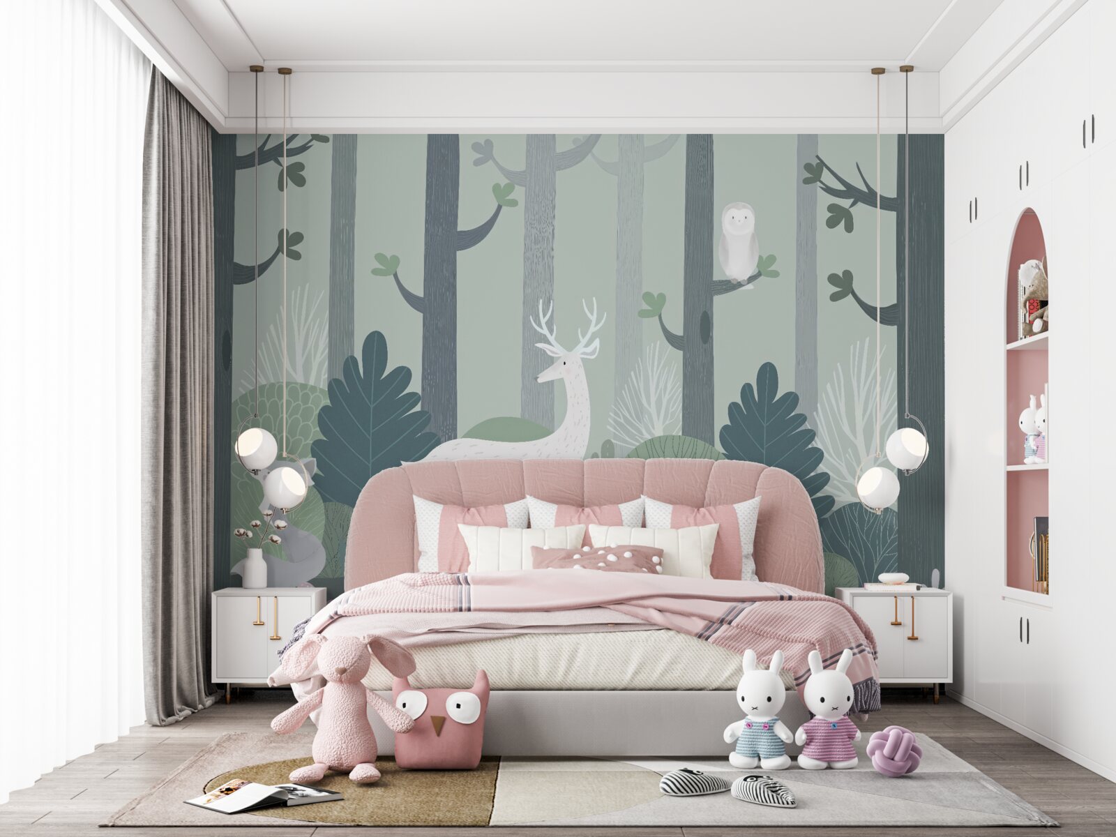 Papier peint animaux dans le maquis sombre