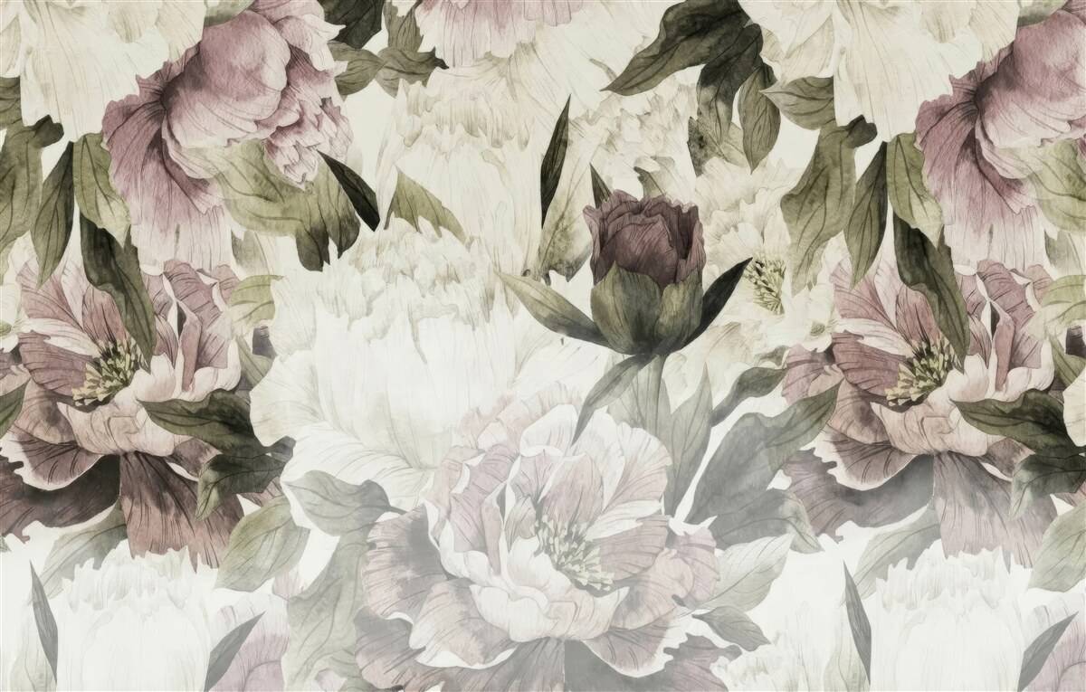 Papier peint images de diverses grandes fleurs