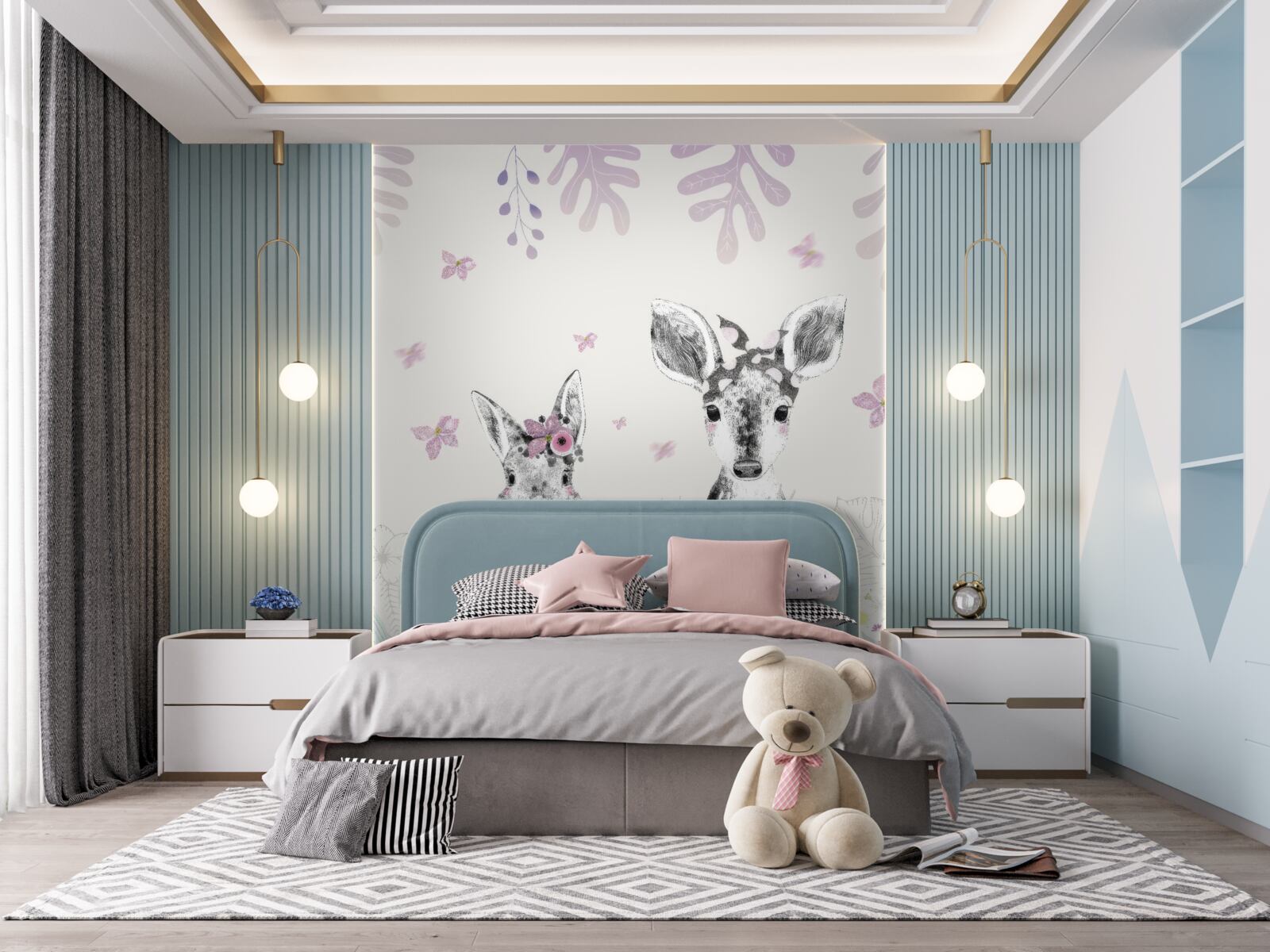 Papier peint fond lumineux avec des images d'animaux