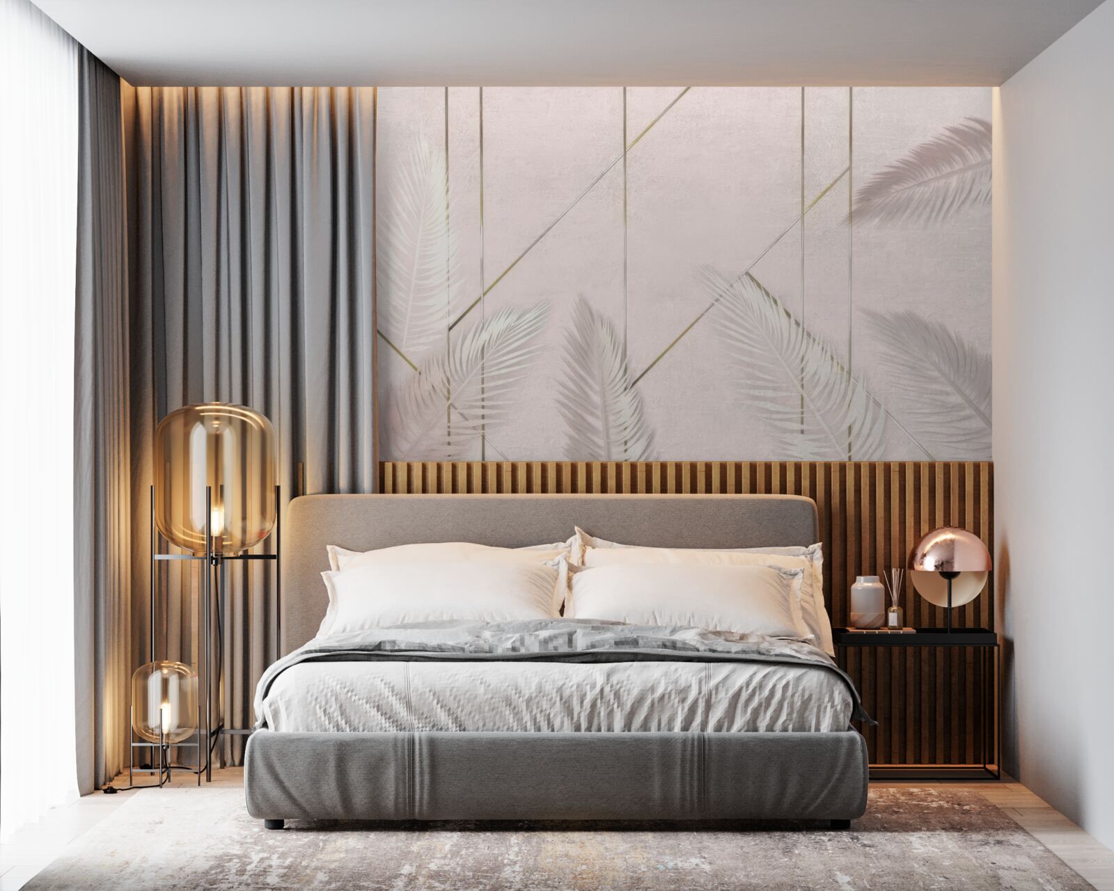 Papier peint fond clair avec des feuilles