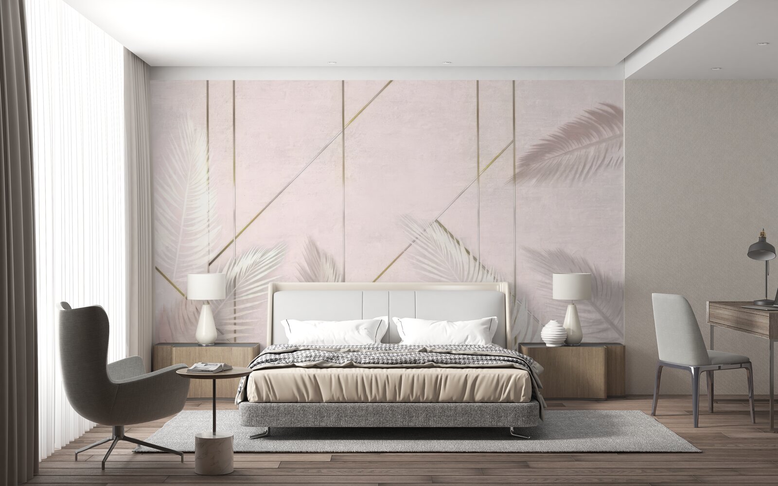 Papier peint fond clair avec des feuilles