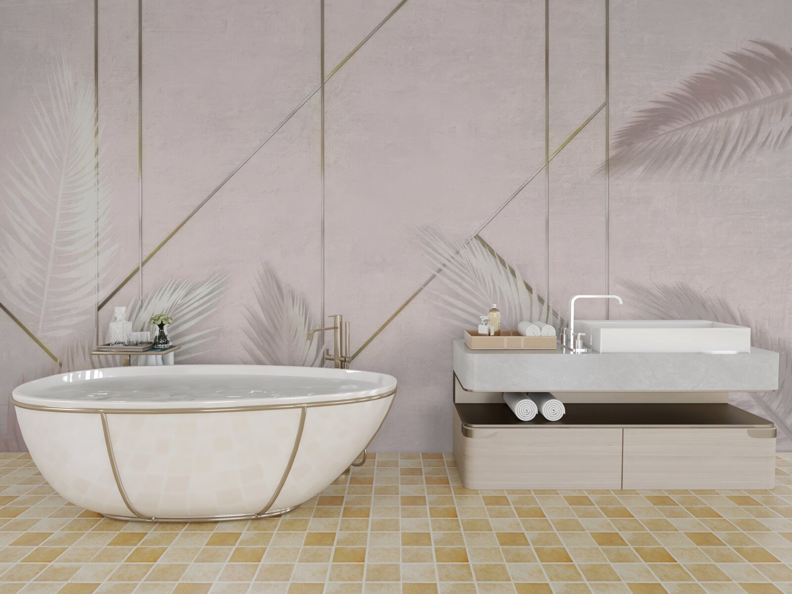 Papier peint fond clair avec des feuilles