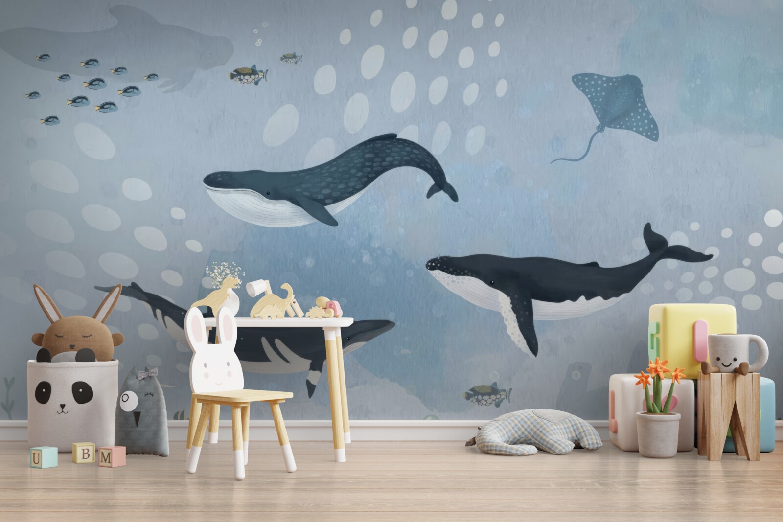 Papier peint le royaume sous-marin des baleines