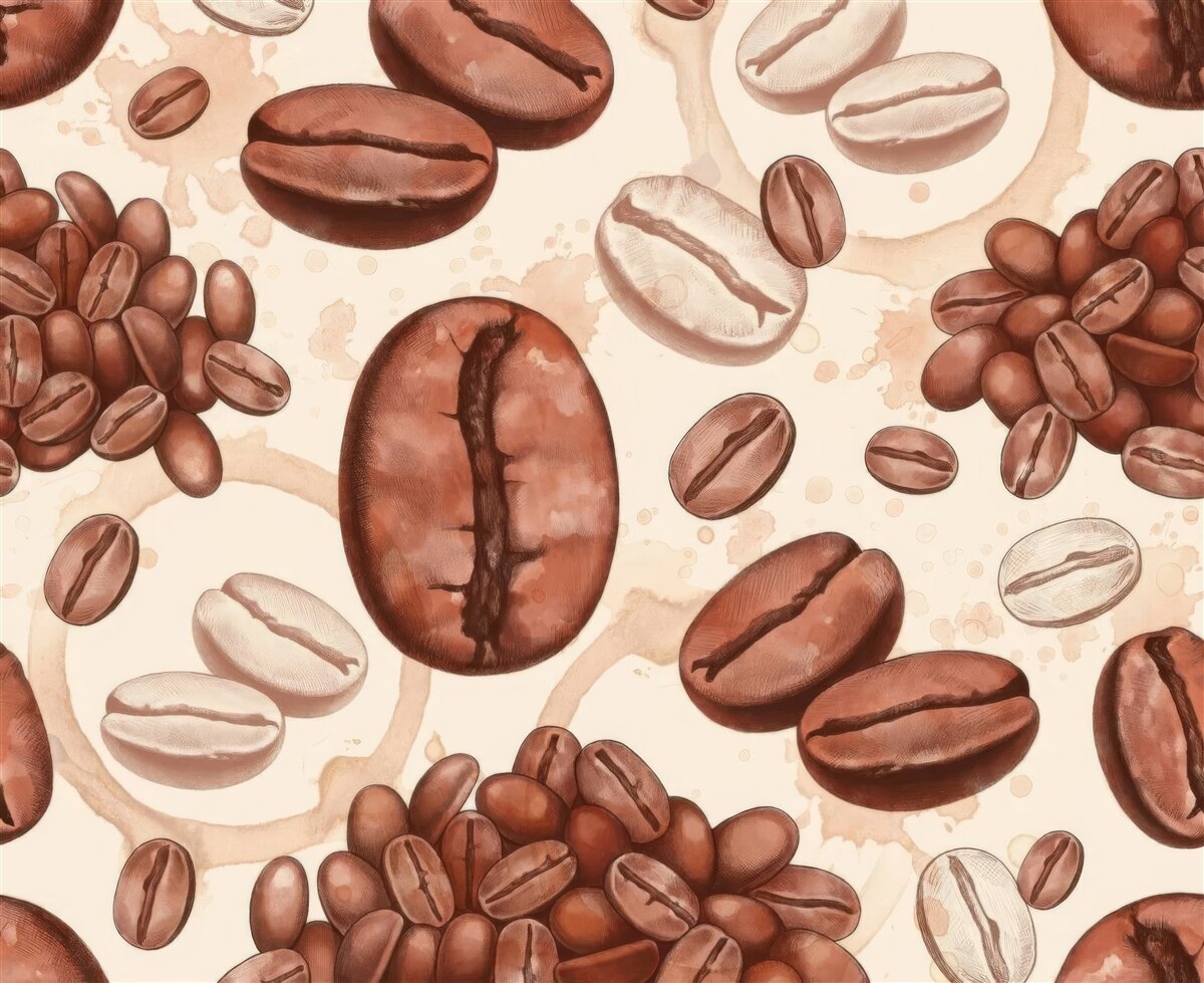 Papier peint grains de café